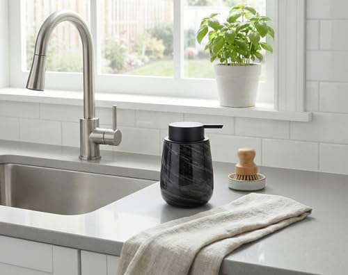 Glass Marble Liquid Hand Soap Dispenser,Black Soap Dispenser - Image 7