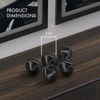 Creative Scents Black Marble Look SMALL 2.75” Decorative Balls for Bowls – Set of 3 Decorative Orbs Spheres for Coffee Table Centerpiece, Dining Table, Living Room - Modern Bowl Fillers for Home Décor - Image 2