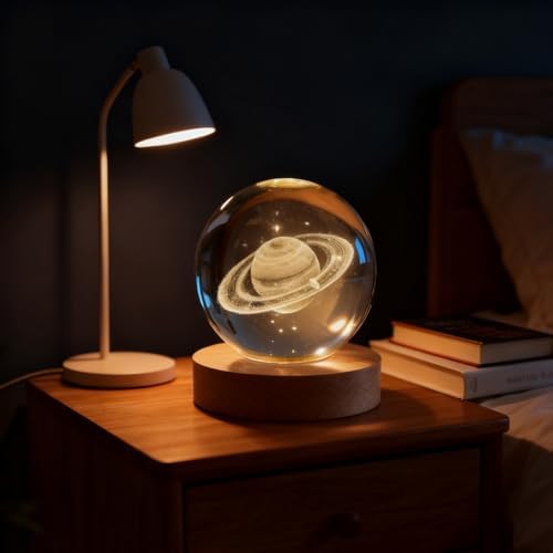 3D Saturn Crystal Ball 2.4 in Universe Gifts for Space Enthusiasts - Image 5