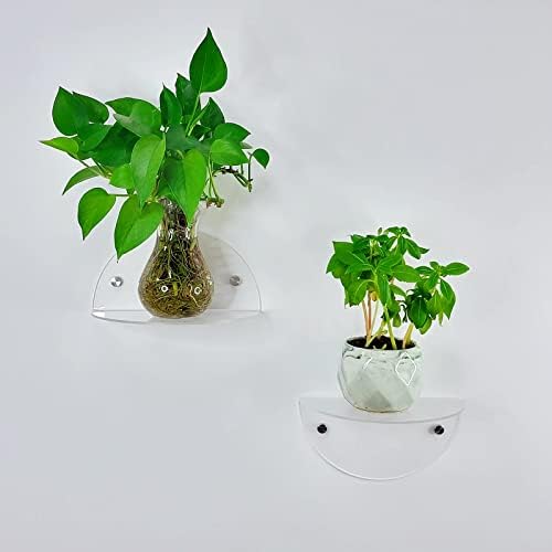 ROYALITA 2-Pack Small Acrylic Shelves Room Decor Floating Shelves, Clear - Image 4