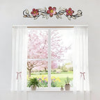 Wesiti Metal Flower Wall Art Decor Vintage Wrought Scroll, Pink - Image 6