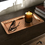 Monarch Abode Decorative Tray – 12-Inch Hand Hammered Copper Plated Metal Bathroom Tray Countertop, Vanity Trays Organizer, Perfume Plate for Dresser, Kitchen Countertop Small Fruit Platter - Image 7