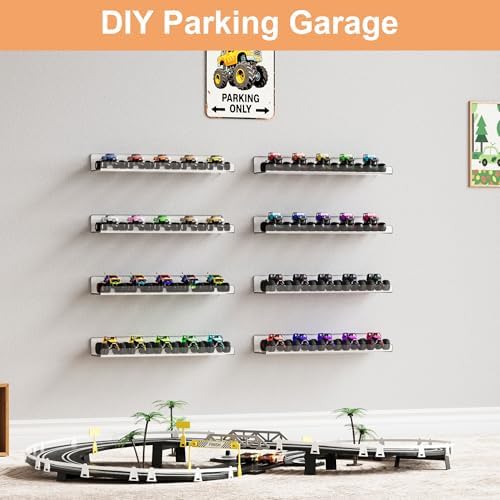 upsimples 16 Pcs 15" Acrylic Shelves for Wall Storage and Organizer, Clear - Image 2