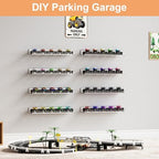 upsimples 10 Pcs 15" Acrylic Shelves for Wall Display and Storage, Clear - Image 2