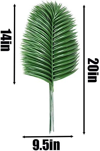 SzJias 12 Pcs Artificial Palm Leaves Palm Branches Plants Tropical Greenery Plant for Leaves Hawaiian Jungle Party for Decorations - Image 3