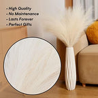 Faux Pampas Grass, 9 PCS 37''/3.1FT Tall Fluffy Fake Pompas Floral, Large Artificial Pompous Grass Branches for Floor Vase Fillers, Boho Farmhouse Room Wedding Decor - Image 4