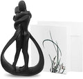 Resin Couple Modern Sculptures Home Decor Romantic Gift for Weddings Valentine's Day and Anniversaries Decoration Figurine for Girlfriend, Bridal Shower, Engagement (Black) by shinesorc