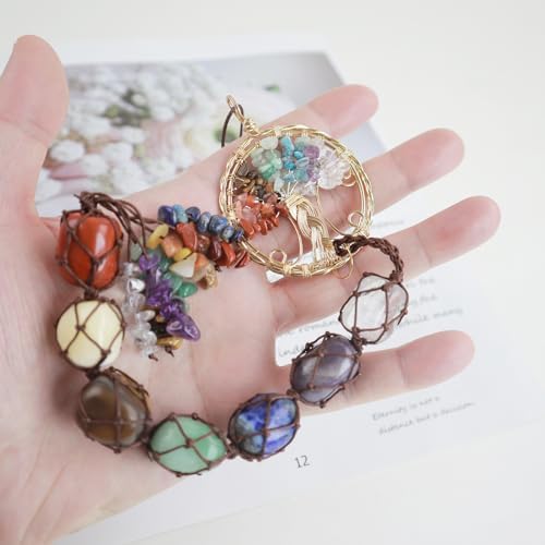 Handmade Gemstones Healing Feng Shui Crystals Window Car Decorations Hanging Ornament for Home Decor Party Decor（Tree-7 Chakra） - Image 5