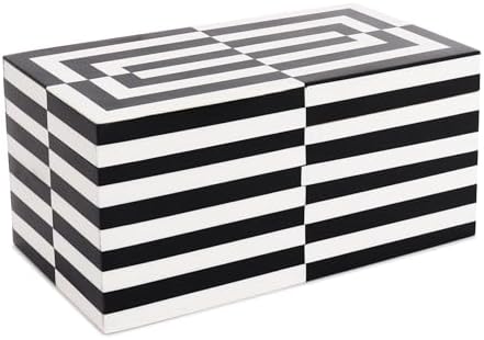 Handicrafts Home Decorative Organizer Box 10x5 – Large Keepsake Box with Lid, Modern Decorative Storage Box, Bohemian Coffee Table Décor, Jewelry & Memory Box, Decorative Accent Box for Home Décor by HandicraftsHome