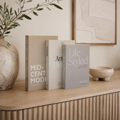 3 PCS Faux Decorative Books for Home Decor-Coffee Table Books Decor-Aesthetic Fake/Faux Books for Decoration,libros Decoration for Coffee Table, Shelf Accessories (MID-Botanical Life Styled) - Image 5