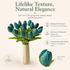 Mandy's 20pcs Artificial Teal Tulips - Image 2