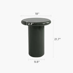 Acanva Modern End Tables with High Glossy Finish, Curved Edges, Accent Center - Image 2