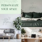 Hicarer Metal Hello Gorgeous Wall Art Minimalist Wall Decor, Green - Image 5