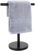Hand Towel Holder Stand, Freestanding Bathroom Towel Rack, Black by Zitalupy