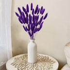 Uieke 17’’ Natural Bunny Tails Dried Flowers, 50 Pcs Dried Lagurus Ovatus, Dried Purple Pampas Grass Decor for Farmhouse Flower Arrangements Wedding Home Craft Boho Party Decorations - Image 6