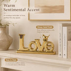 XMGZQ Love Sign Decoration,Gold Love Signs for Home Decor Statue,Gold Bird Sculpture Personalized Love Decor,Style Figurine Decorative Ornaments for Living Room,Bedroom,Desktop,Cabinets - Image 3