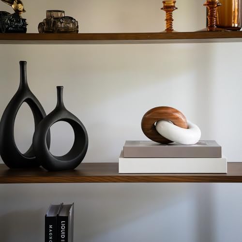 Cork & Mill Marble and Wood Decorative Knot for Shelf or Table Decor - Image 3