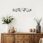Wesiti Metal Flower Wall Art Decor Vintage Wrought Scroll, White - Image 6