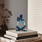 Reading Women Statue, Translucent Blue Resin Thinker Sculptures, Abstract Art Ornament, Modern Aesthetic Figurine Decoration for Home Living Room Bedroom Office Shelf Table Desk Bookshelf Decor - Image 4