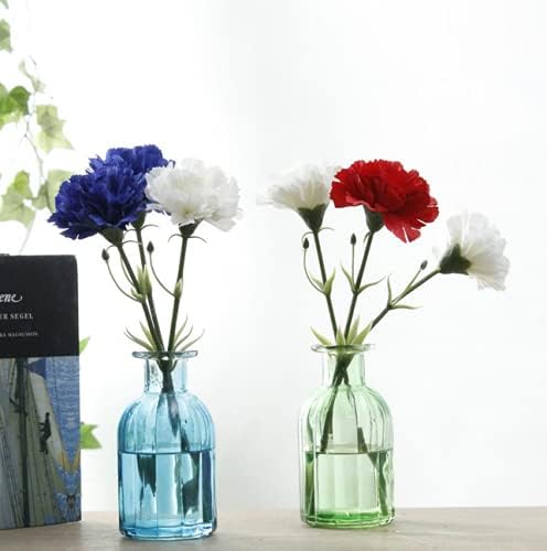 10pcs 11inch Dark Blue Fake Carnation Flowers Stem, Realistic Silk Petals - Image 3