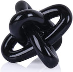 Black Knot Sculpture, Triple Knot Statue, Black Home Decor, Perfect for accenting Rustic-Style Coffee Tables, Living Room TV Stands, Dining Tables, and entryway Shelves. by DOVDOVHomeDecoration