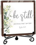 Modern Farmhouse Decor, Home Decor For Living Room, Boho Chic Aesthetic Shelf Decorations, Christian Be Still Acrylic Sign, Farmhouse Entryway Tv Stand Fireplace Coffee Table Decoration (11) by JUSITAKEET