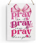 Pink Room Decor Christian Wall Decoration Bedroom Decor for Teen Girls Pink Dorm Room Decoration Bible Verses Wall Decor for Women Gift, Wooden Sign Wall Art Easter Decoration for Farmhouse Home Porch Bedroom Office by BELLOWDEER