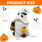 Lighted Halloween Gnome Decor Resin Ghost Figurine Gifts - Image 3