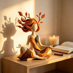 Serenity Growth Meditation Figurine – Abstract Resin Yoga Sculpture for Mindfulness & Inner Peace, Aesthetic Home Decor Statue for Living Room, Bedroom, Desk, Relaxation Gift - Image 5
