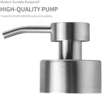Enra Silver Glass Soap Dispenser, Foaming Hand Bathroom Soap Dispenser - Image 2