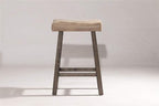 Hillsdale Furniture Saddle Backless, Rustic Gray Bar Stool - Image 2