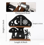 Wooden Mushroom Shelf with Iron Backing - Witchy Room Decor & Display Stand - Image 3