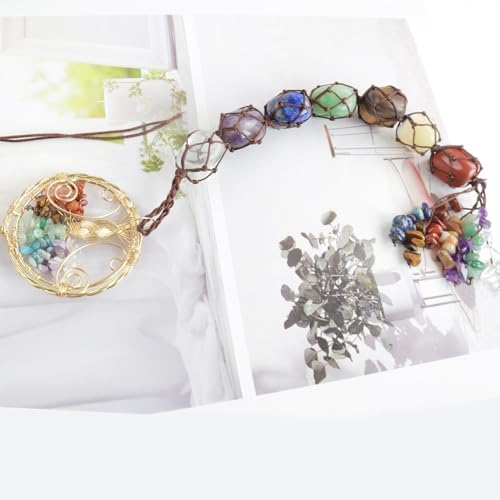 Handmade Gemstones Healing Feng Shui Crystals Window Car Decorations Hanging Ornament for Home Decor Party Decor（Tree-7 Chakra） - Image 7
