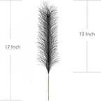 CATTREE Faux Pampas Grass Stems - Black 30 Pcs, Artificial Small Pampas Grass Stems 17 Inch Reeds for Home Decor Vase, Dried Flowers, Fake Fluffy Floral Plants Wedding Party Christmas Boho Decorations - Image 2