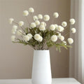 Artificial Flowers for Vase 10 Pcs, 20 in Fake Mums Long Stems White by MSIUE