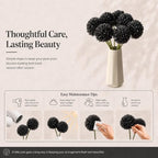 Mandy's 12pcs Artificial Black Ball Chrysanthemum Flowers - Image 6