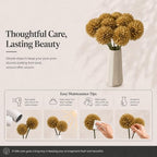 Mandy's 12pcs Artificial Gold Ball Chrysanthemum Flowers - Image 6