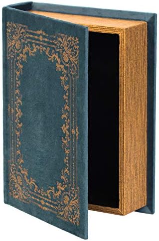 VW Vintiquewise Decorative Vintage Book Shaped Trinket Storage Box - Blue by Vintiquewise