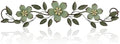 Wesiti Metal Flower Wall Art Decor Vintage Wrought Scroll, Green by Wesiti