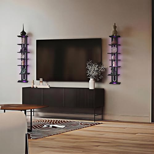 Homaterial 7-Tier Floating Wall Shelves with Lights - Image 6