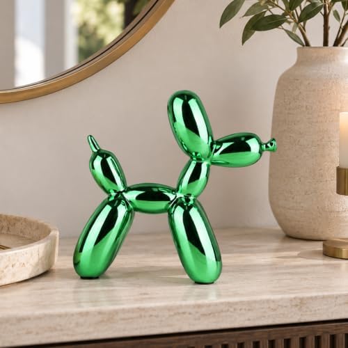 Balloon Dog Sculpture Modern Home Decor Collectible Figurines Funky Statues for Bedroom Trendy Animal Decor for Coffee Table Living Room Decor Art Resin Decor Office Standing Desk Decor - Image 2