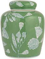 Creative Co-Op Decorative Ceramic Ginger Jar with Lid, Green - Image 6