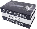 3 PCS Faux Decorative Books for Home Decor-Coffee Table Books Decor-Aesthetic Fake/Faux Books for Decoration,libros Decoration for Coffee Table, Shelf Accessories (3-Paris London Newyork kiss) by YOYMJBY