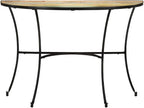 Half Circle Side Table 43.3x15.7x30.3 Inches Solid Reclaimed Wood - Image 3