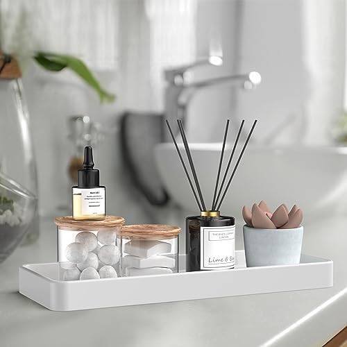 Gurygo 12" Countertop and Vanity Tray - Kitchen Tray for Soap Bottles - Rectangular Vanity Tray for Bathroom - Vanity Trays for Bathroom - Kitchen Soap Dispenser Tray,White - Image 6