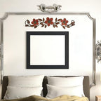 Wesiti Metal Flower Wall Art Decor Vintage Wrought Scroll, Red - Image 6