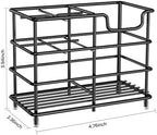 HBlife Toothbrush Holders for Bathroom, 5 Slots Black Stainless Steel Bathroom Accessories Organizer for Small Spaces - Image 3
