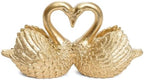 Gold Swan Figurine Decor, Lover Swan Animal Statues Craft Ornaments by Kakizzy