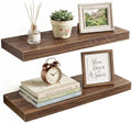 Fixwal Floating Wall Shelves for Decor (Walnut, Set of 2, 15.7Inch) by Fixwal
