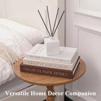 Emibele 3 Pack Fake Linen Book Storage Boxes Modern Home Shelf Table Decor - Image 5